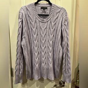 Banana Republic Purple Lavender Crewneck Cable Knit Sweater Sz XXL 2x